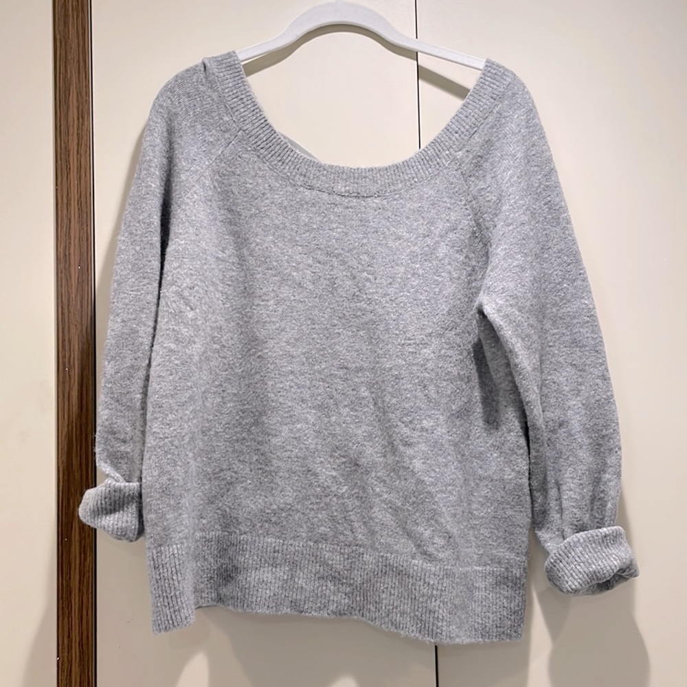 J.Crew Crewneck sweater with velvet bow back